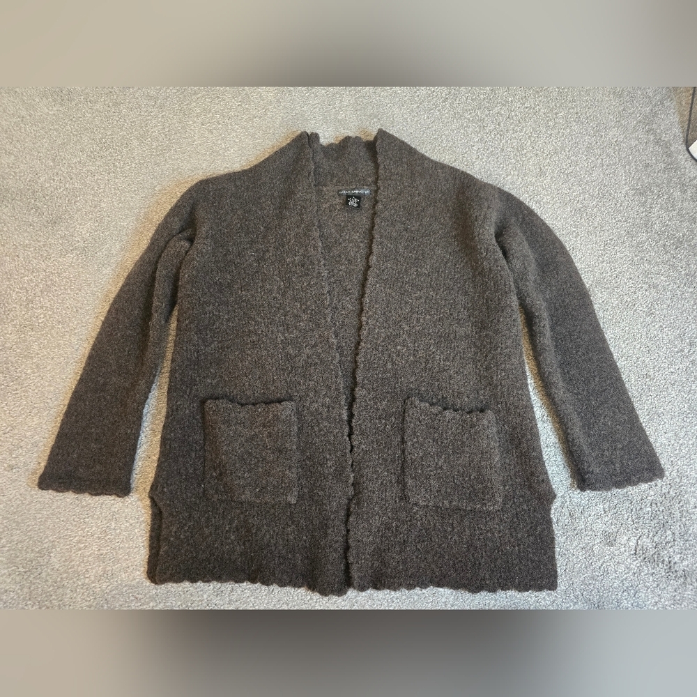 Sarah Spencer 87% Wool Cardigan Brown Ladies Size Medium